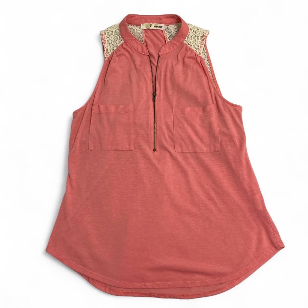 Coral Sleeveless Tank Top